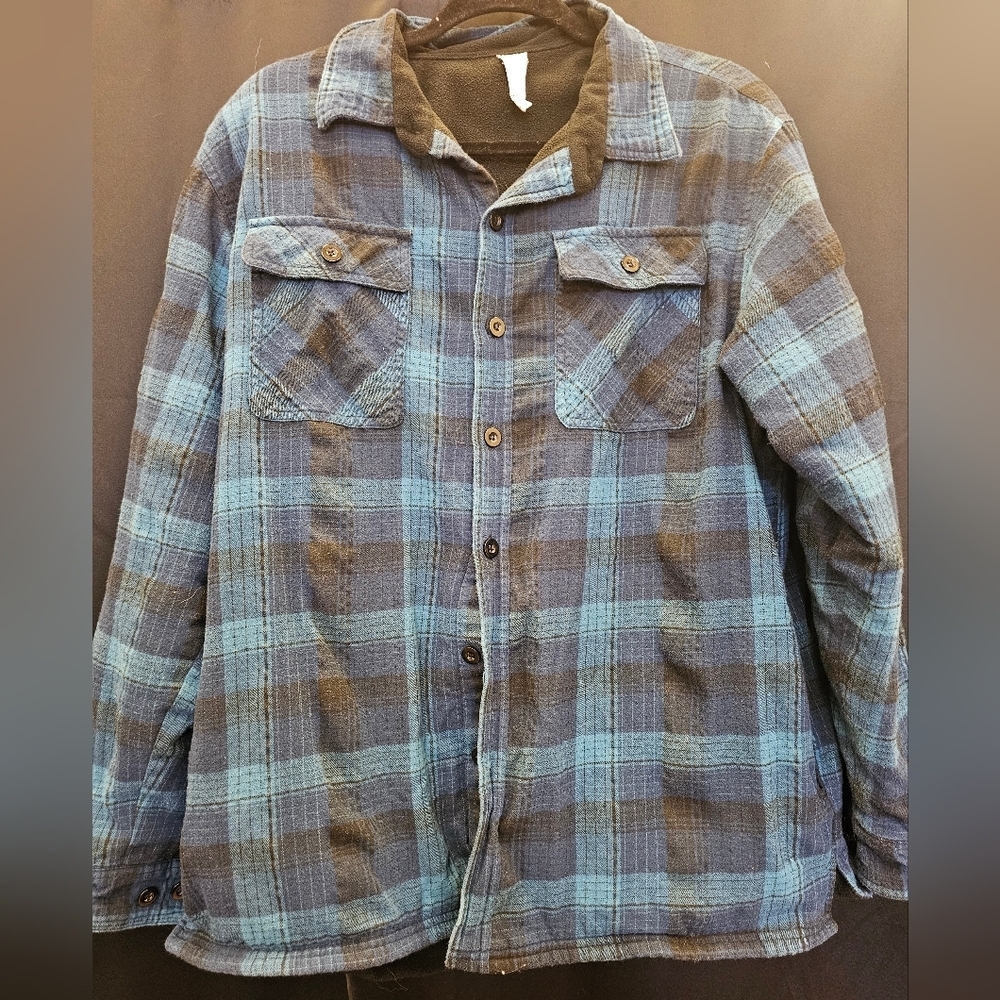 Men's, Blue, Plaid, Jacket, button-down, winter, streetwear, outdoors, warm,